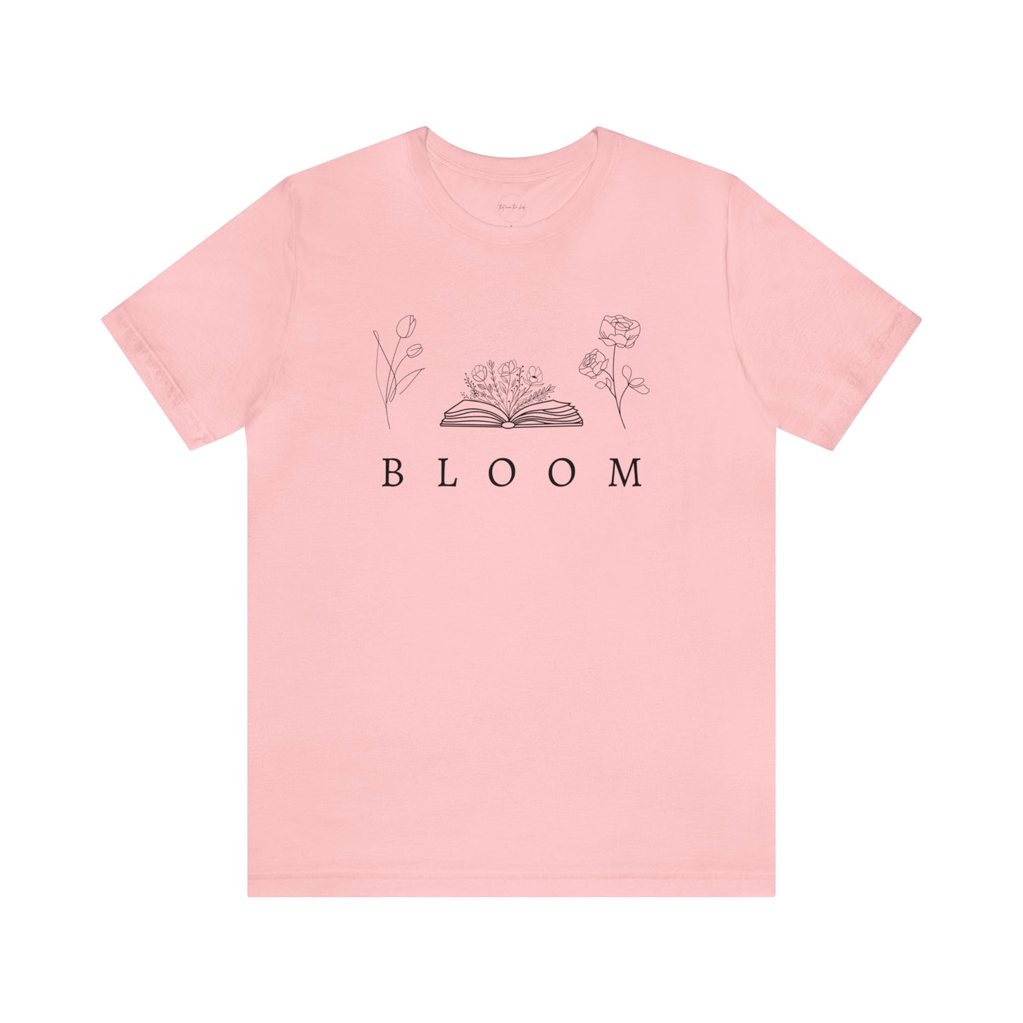 Bloom Flower Reading Book Short Sleeve Tee