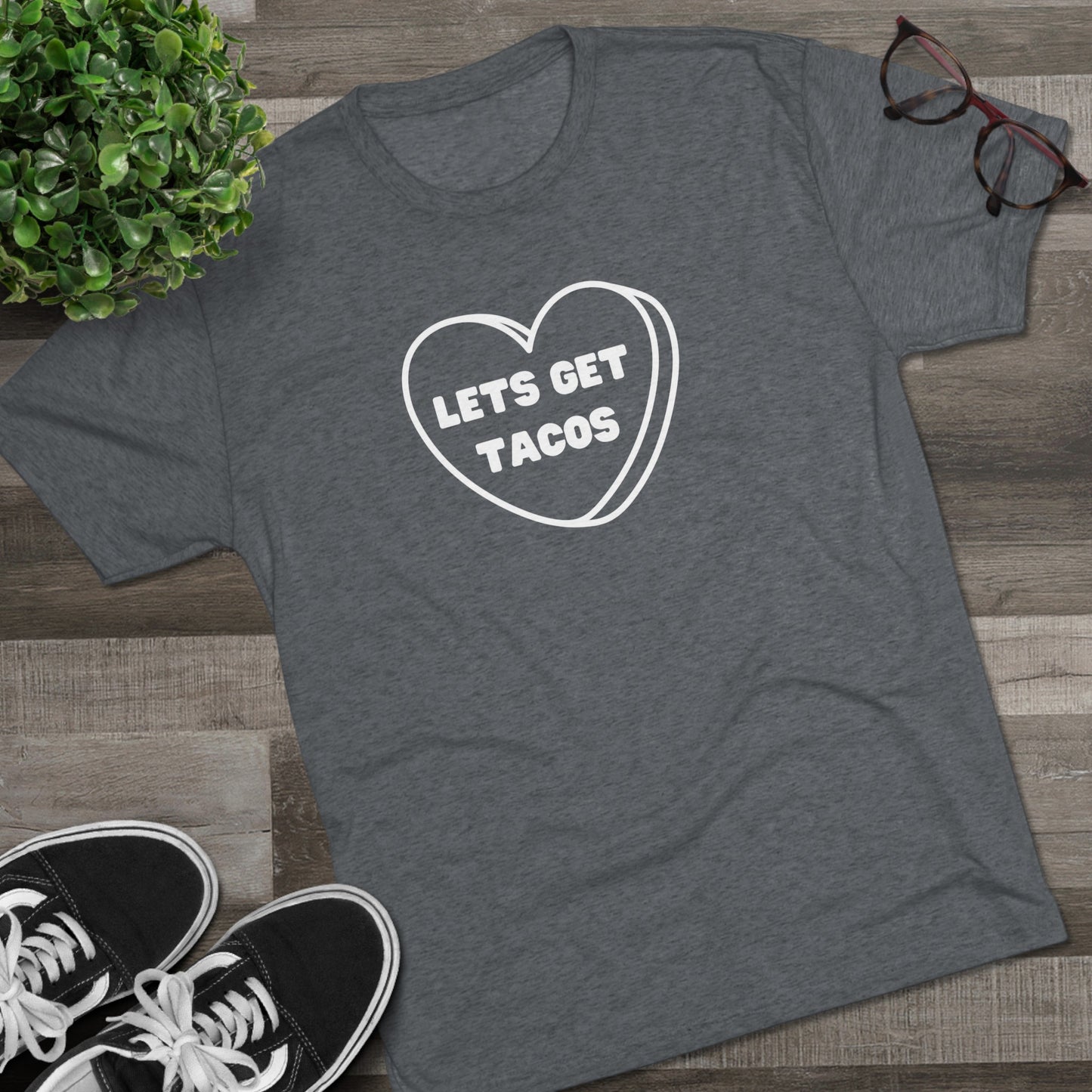 Let's Get Tacos Tri-Blend Crew Tee