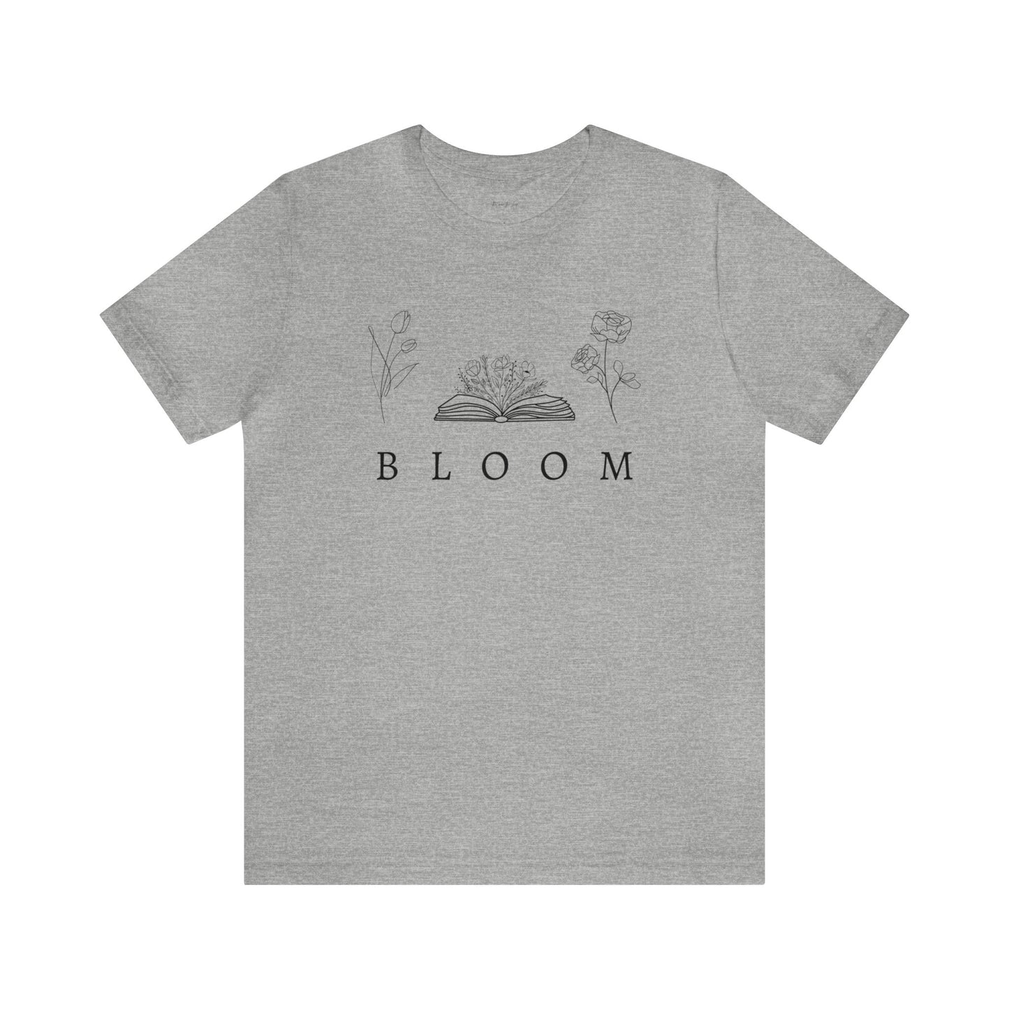 Bloom Flower Reading Book Short Sleeve Tee