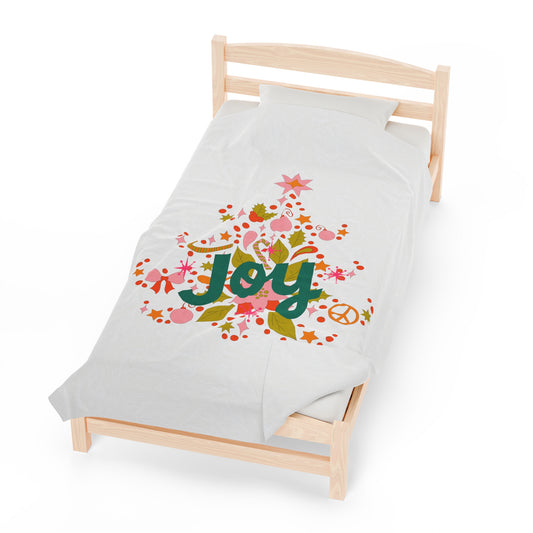Retro Joy Christmas Velveteen Plush Blanket