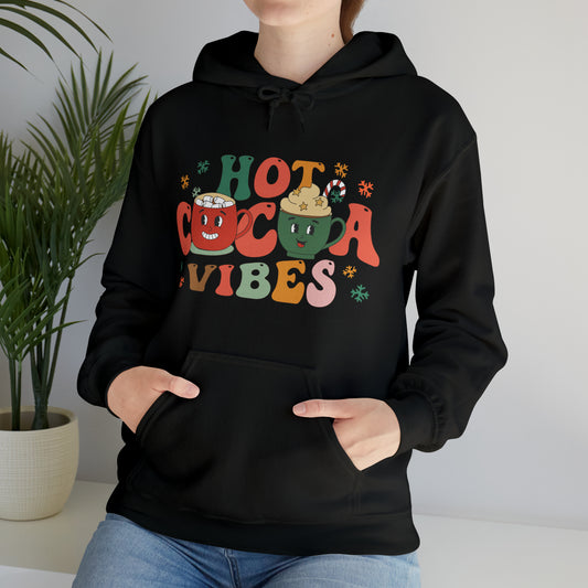 Retro Hot Cocoa Vibes Hooded Sweatshirt