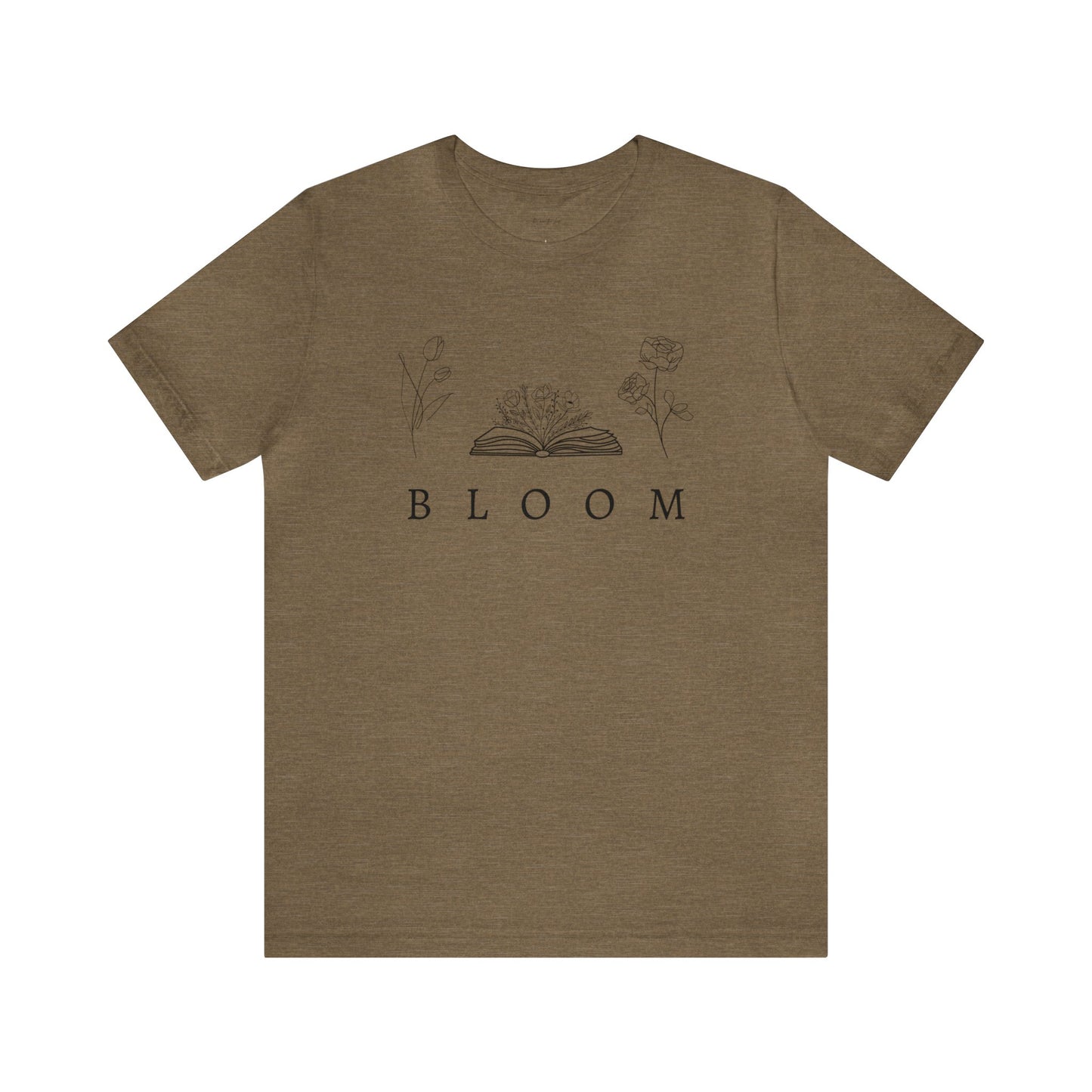 Bloom Flower Reading Book Short Sleeve Tee