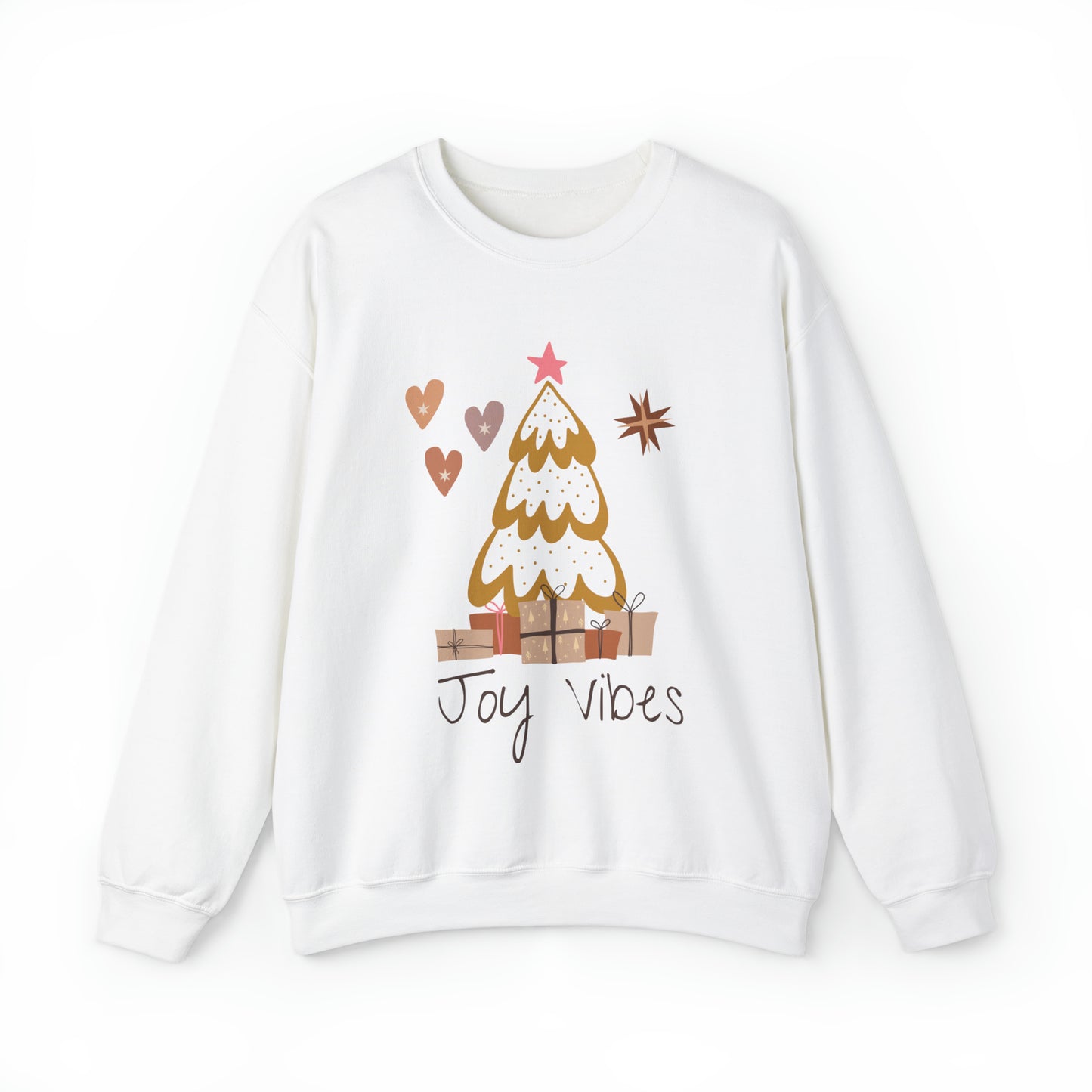 Unique Christmas Joy Vibes Crewneck Sweatshirt