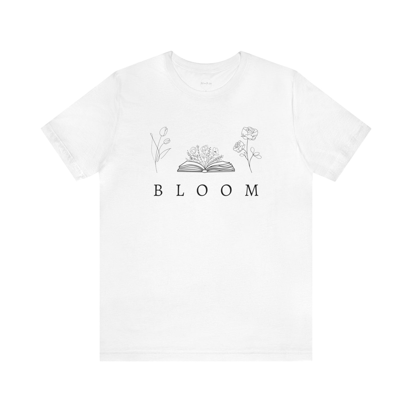 Bloom Flower Reading Book Short Sleeve Tee