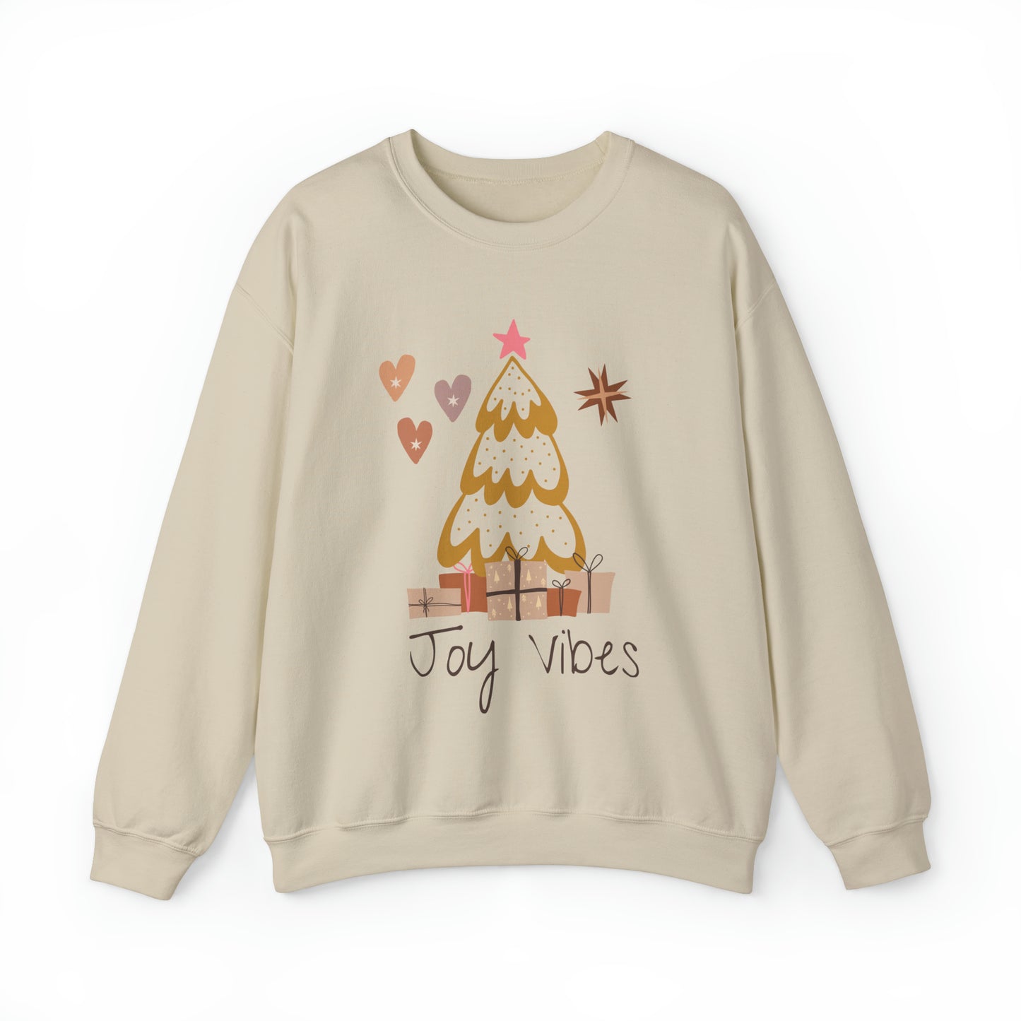 Unique Christmas Joy Vibes Crewneck Sweatshirt