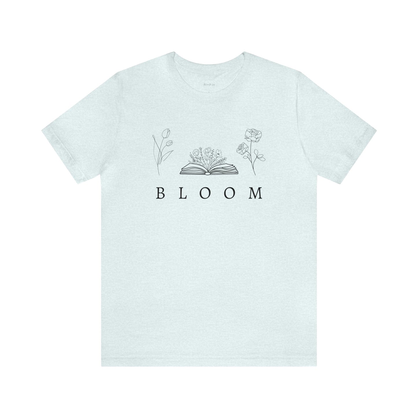 Bloom Flower Reading Book Short Sleeve Tee