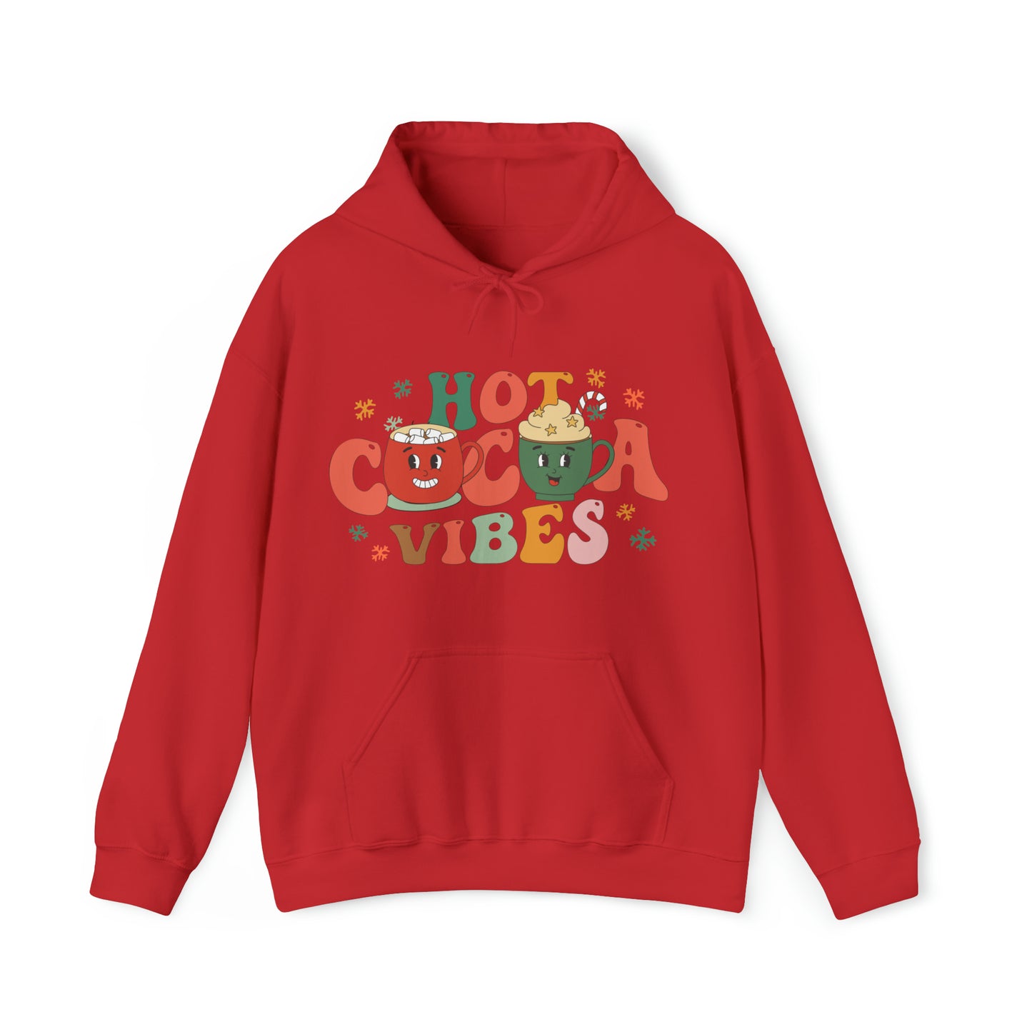 Retro Hot Cocoa Vibes Hooded Sweatshirt