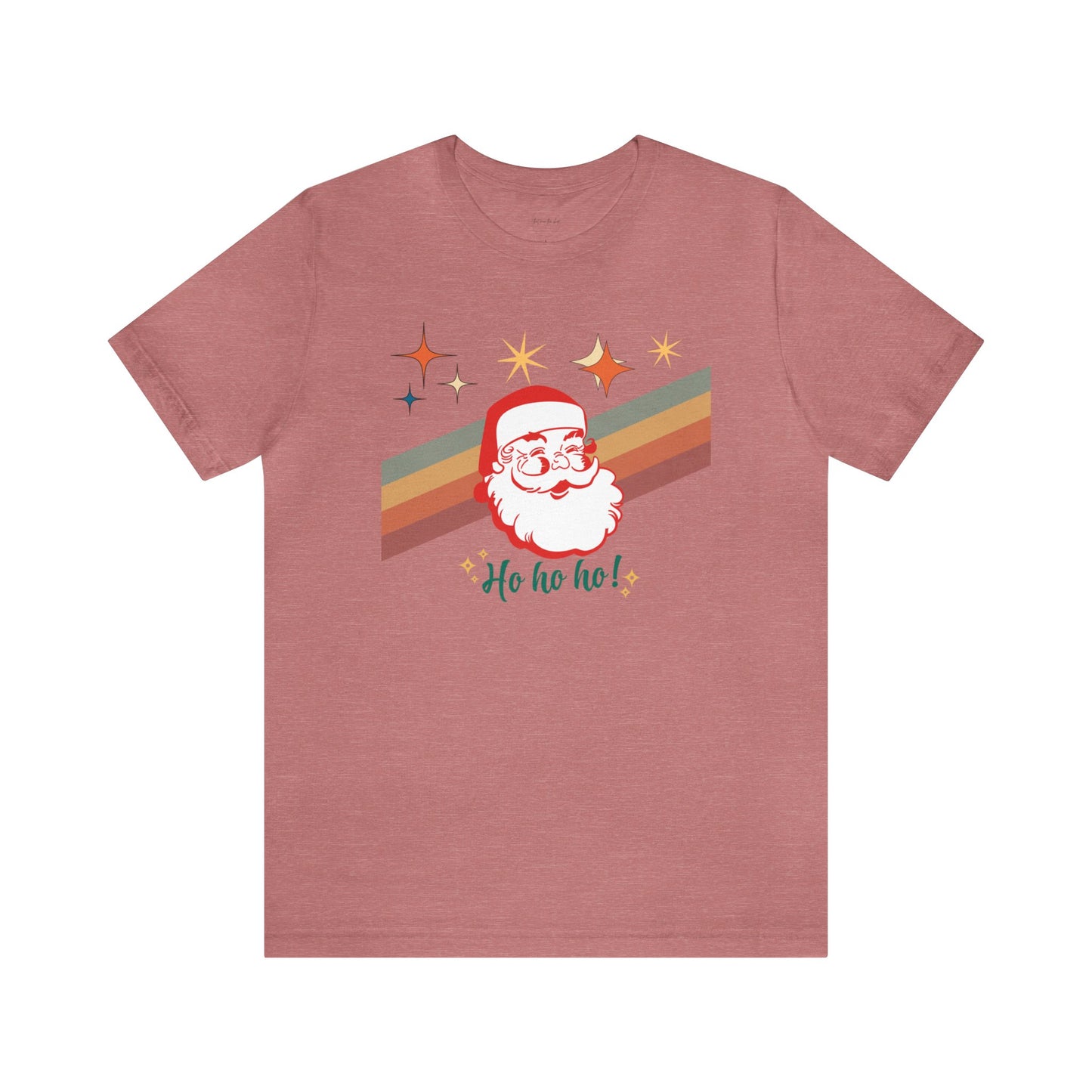 Retro Vintage Christmas Santa Ho Ho Ho Short Sleeve T-Shirt