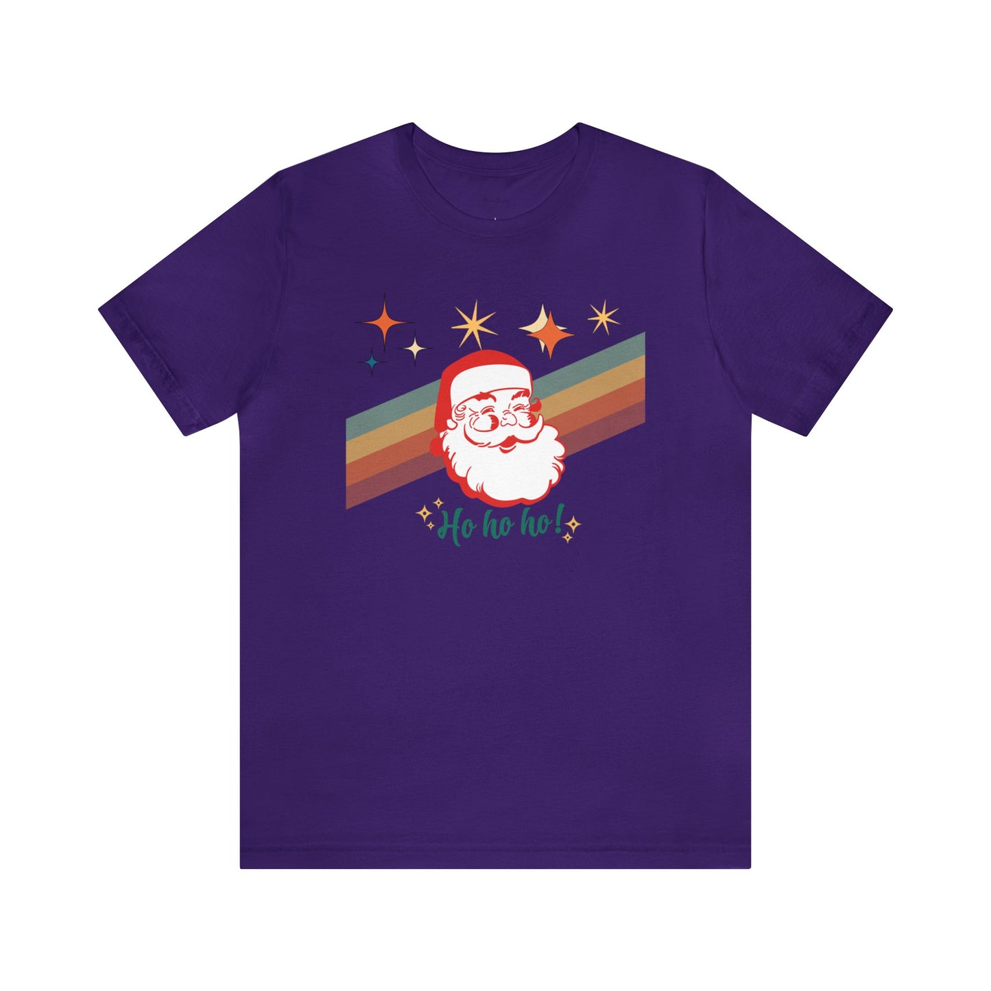 Retro Vintage Christmas Santa Ho Ho Ho Short Sleeve T-Shirt