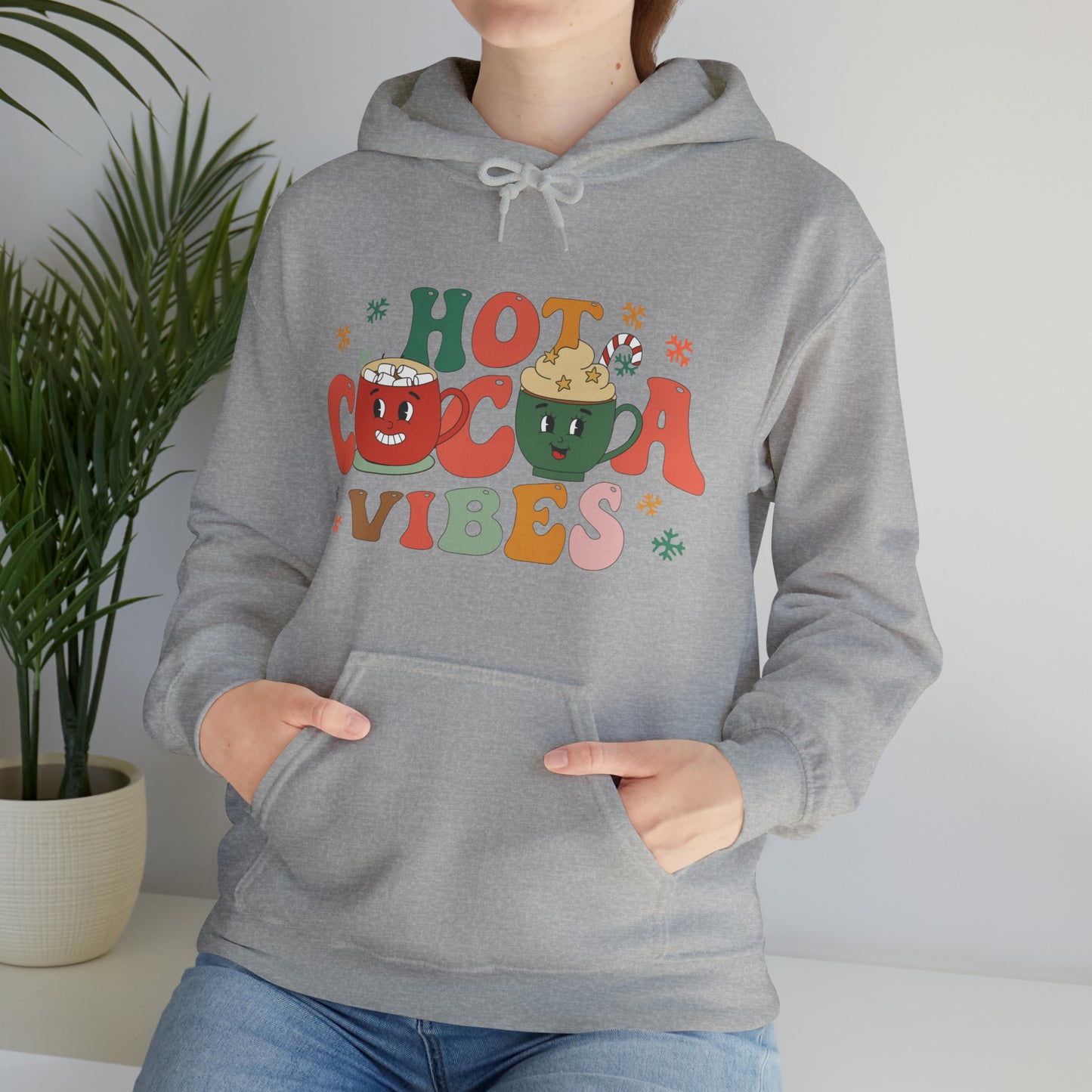 Retro Hot Cocoa Vibes Hooded Sweatshirt