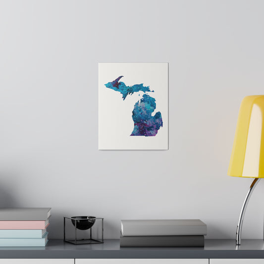 State of Michigan Matte Canvas Print, 8x10