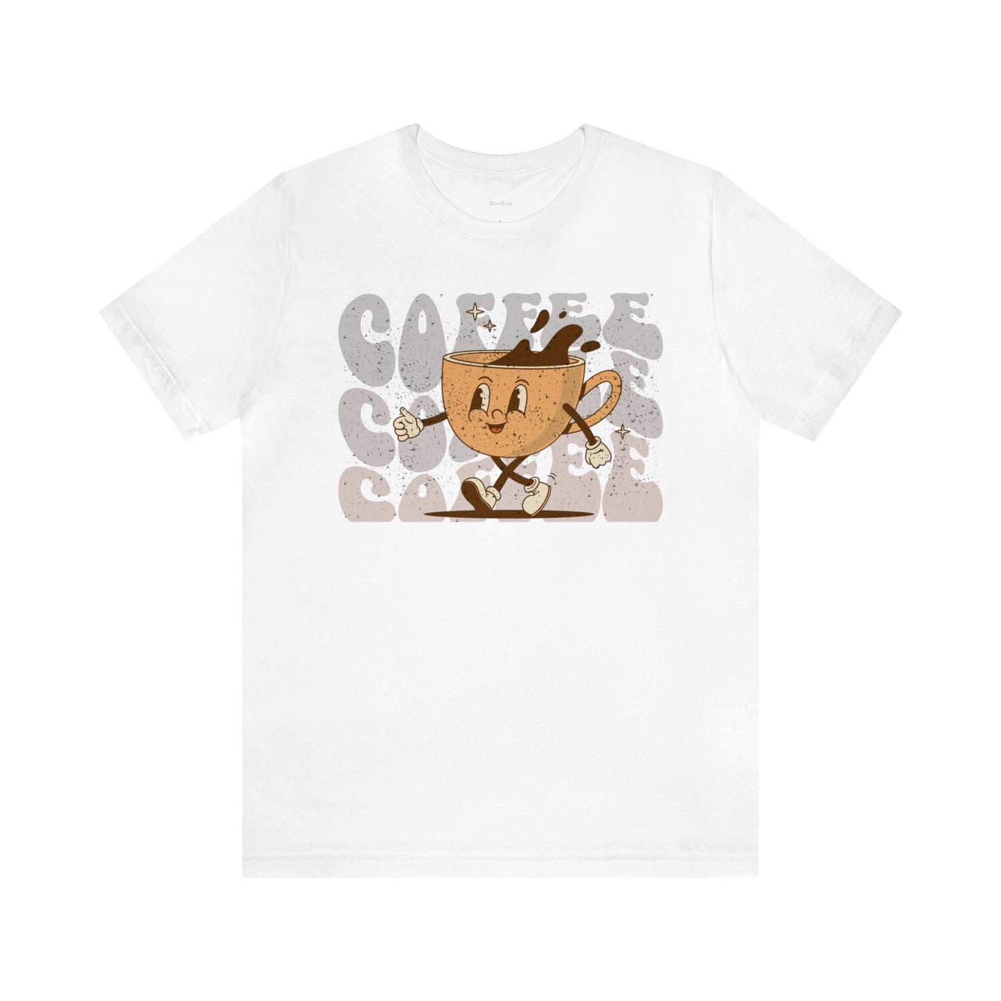 Retro Distressed Funny Coffee Lovers Short Sleeve Tee