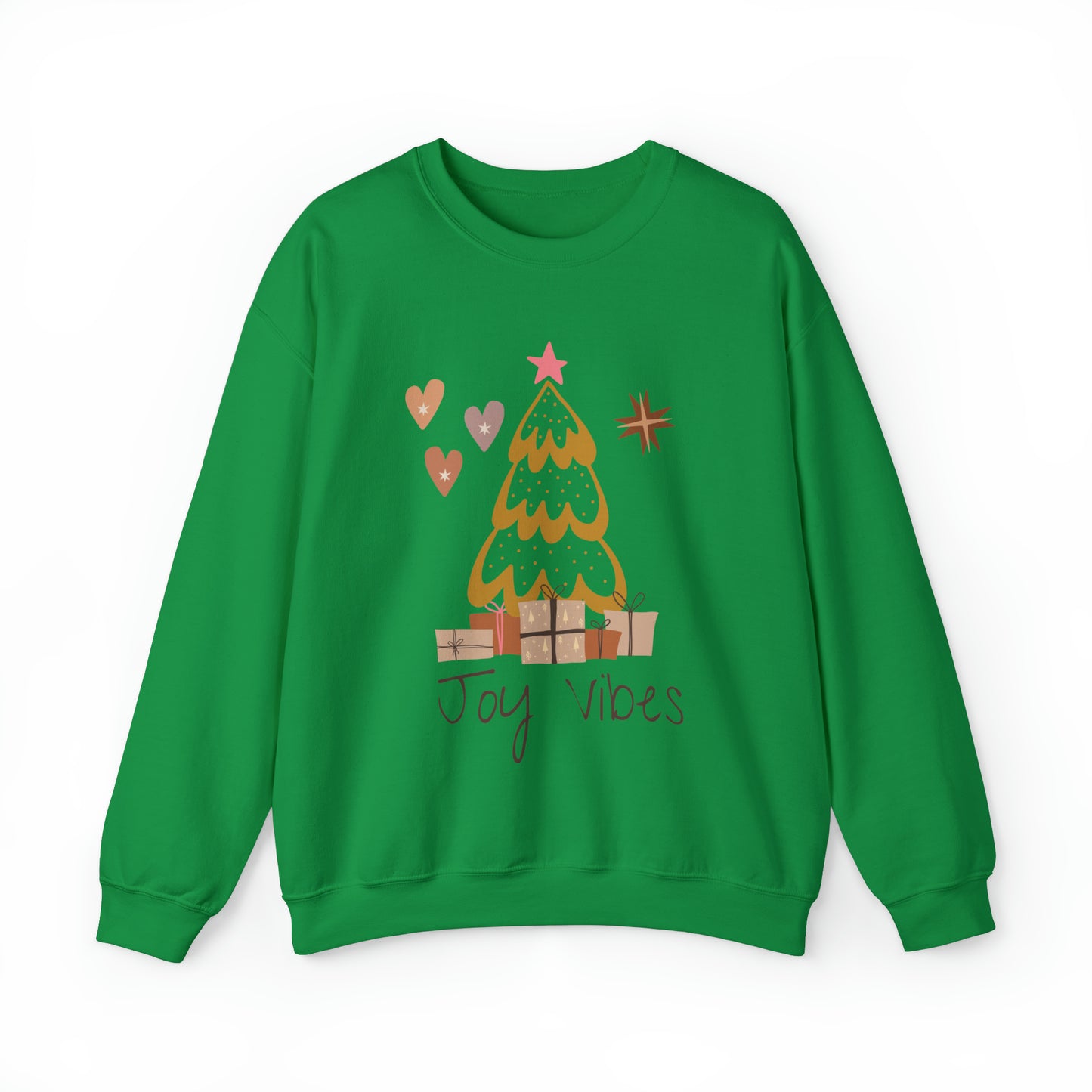 Unique Christmas Joy Vibes Crewneck Sweatshirt